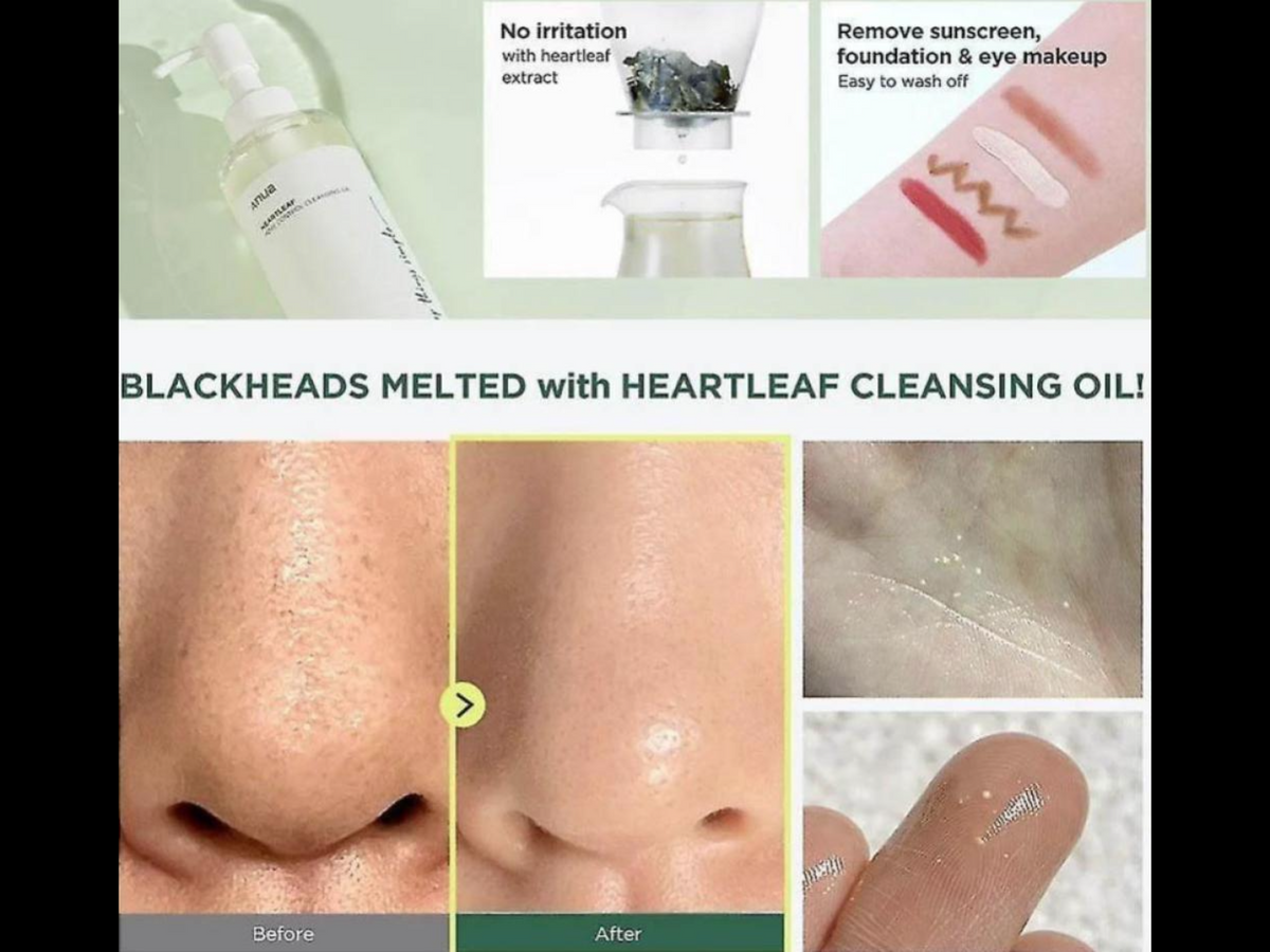 Anua Heartleaf Cleansing Oil 200ml | Gentle Makeup & Pore Cleansing Oil