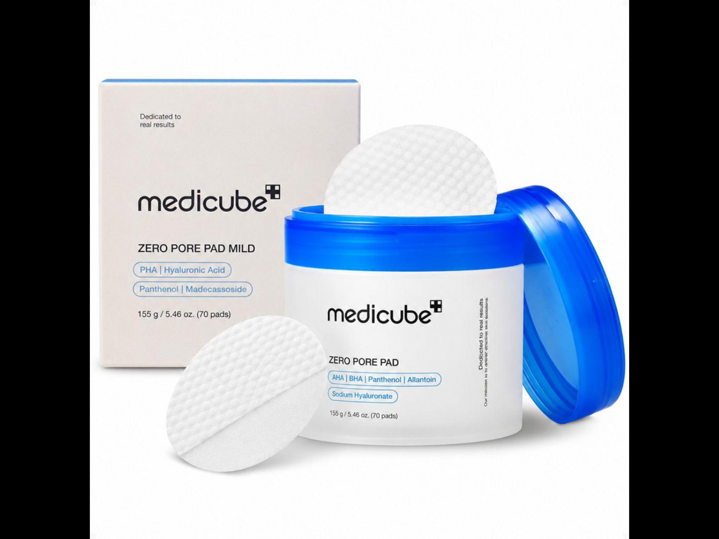 MEDICUBE Zero Pore Pad Mild 70 Pads | Gentle Daily Exfoliating Toner Pads