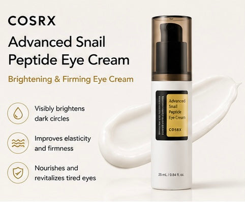 COSRX Advanced Snail Peptide Eye Cream 25ml | Brightening & Firming Eye Cream