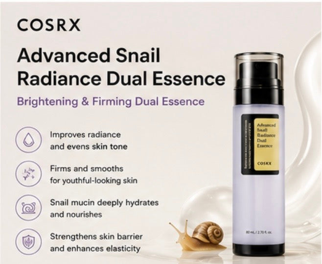 COSRX Advanced Snail Radiance Dual Essence 80ml | Brightening & Firming Dual Essence