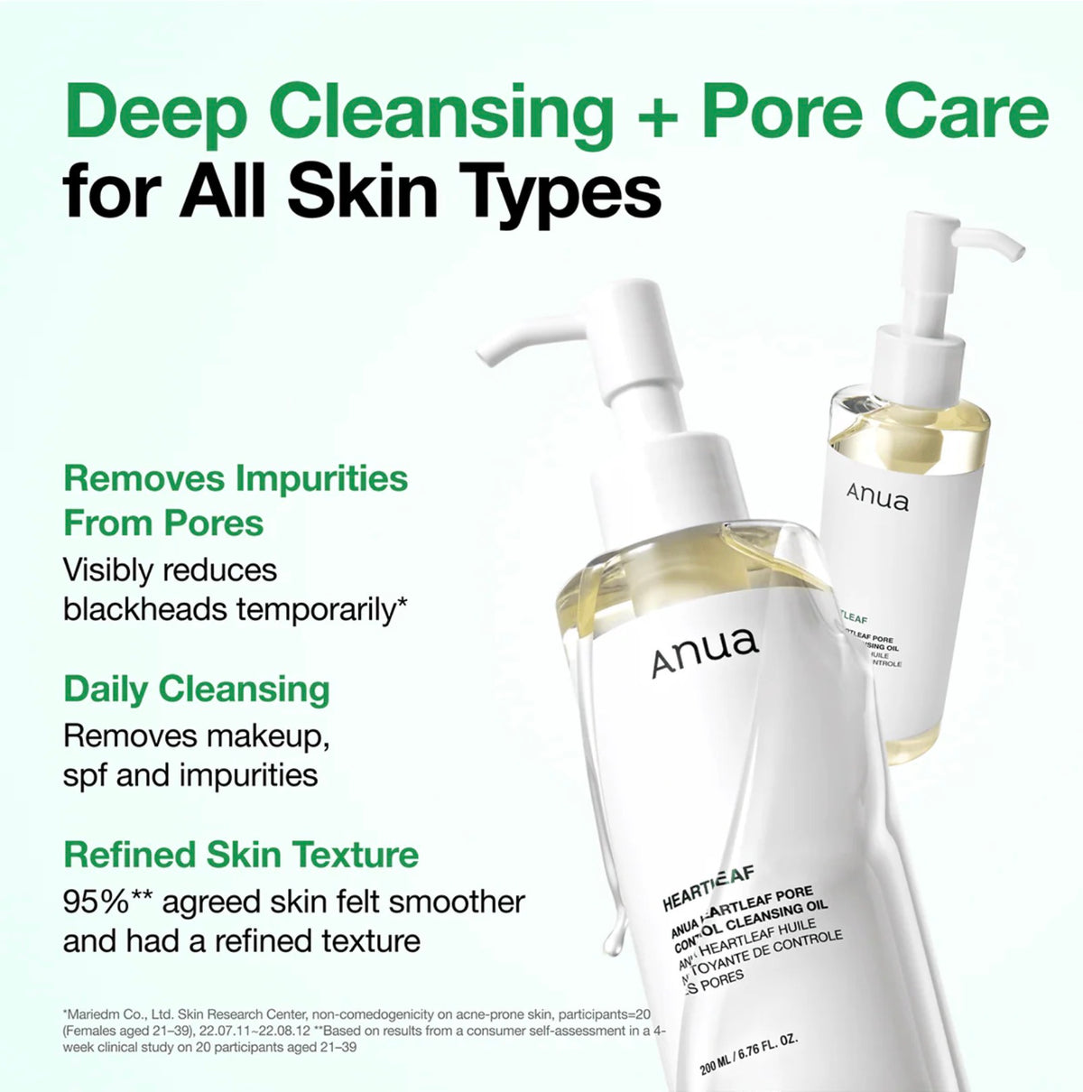Anua Heartleaf Cleansing Oil 200ml | Gentle Makeup & Pore Cleansing Oil