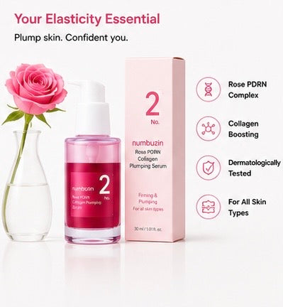 numbuzin No.2 Rose PDRN Collagen Plumping Serum 30ml | Firming & Plumping Collagen Serum