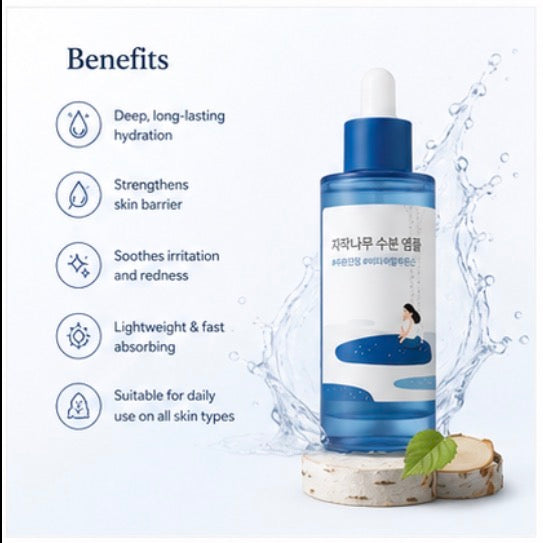 ROUND LAB Birch Juice Moisturizing Ampoule 50ml | Deep Hydration & Barrier Care Serum
