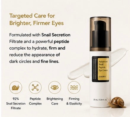 COSRX Advanced Snail Peptide Eye Cream 25ml | Brightening & Firming Eye Cream