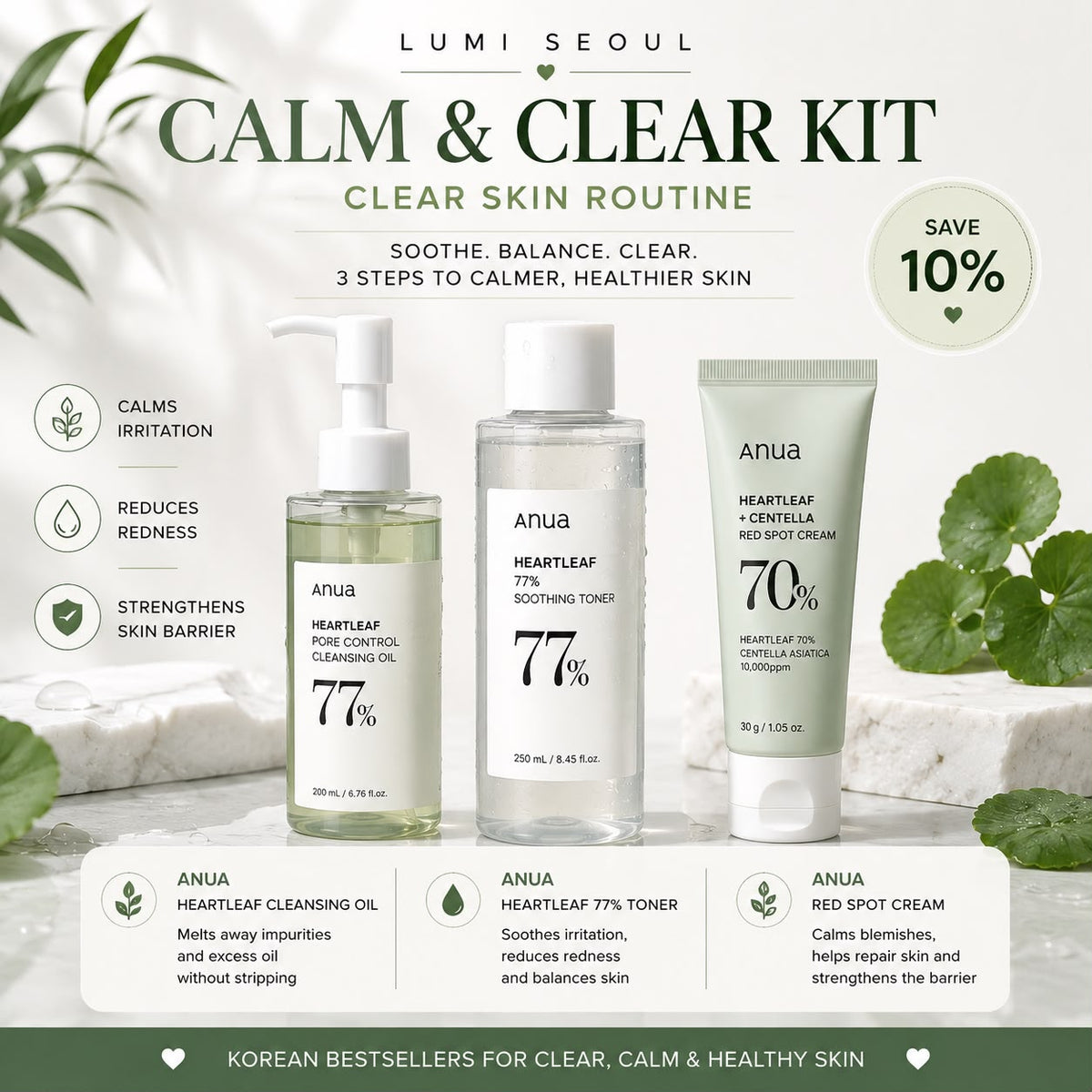 🌿 Calm & Clear Kit – Soothing Routine