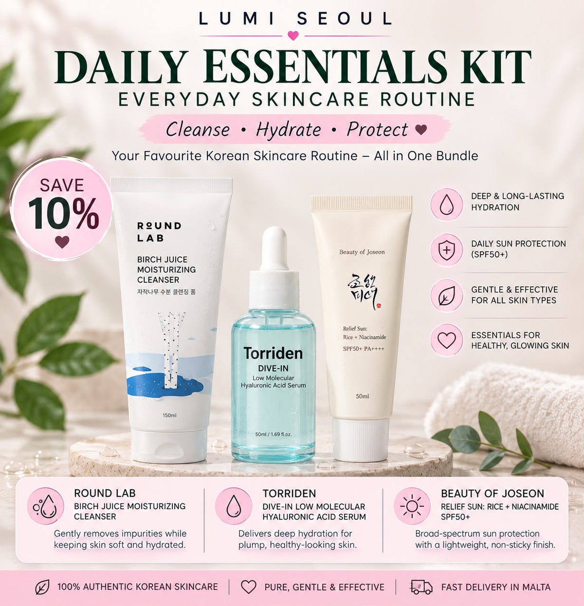 ☀️ Daily Essentials Kit – Everyday Skincare Routine