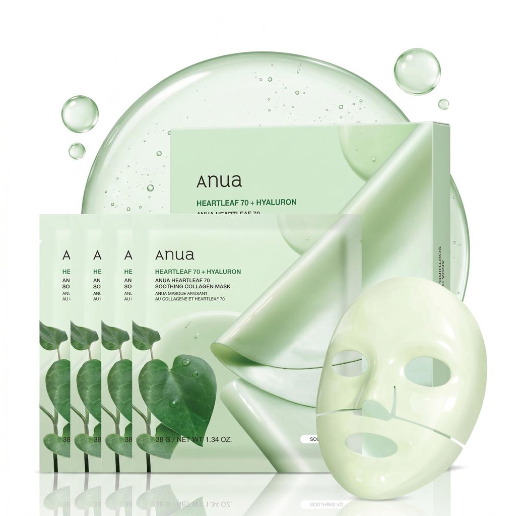 Anua Heartleaf Soothing Sheet Mask 4 Sheets | Calming & Hydrating Face Mask